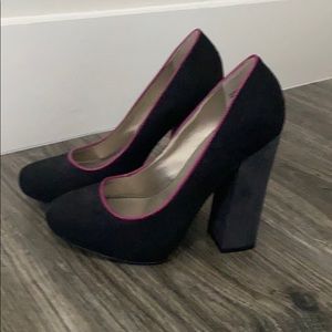 Free Press block heel pumps